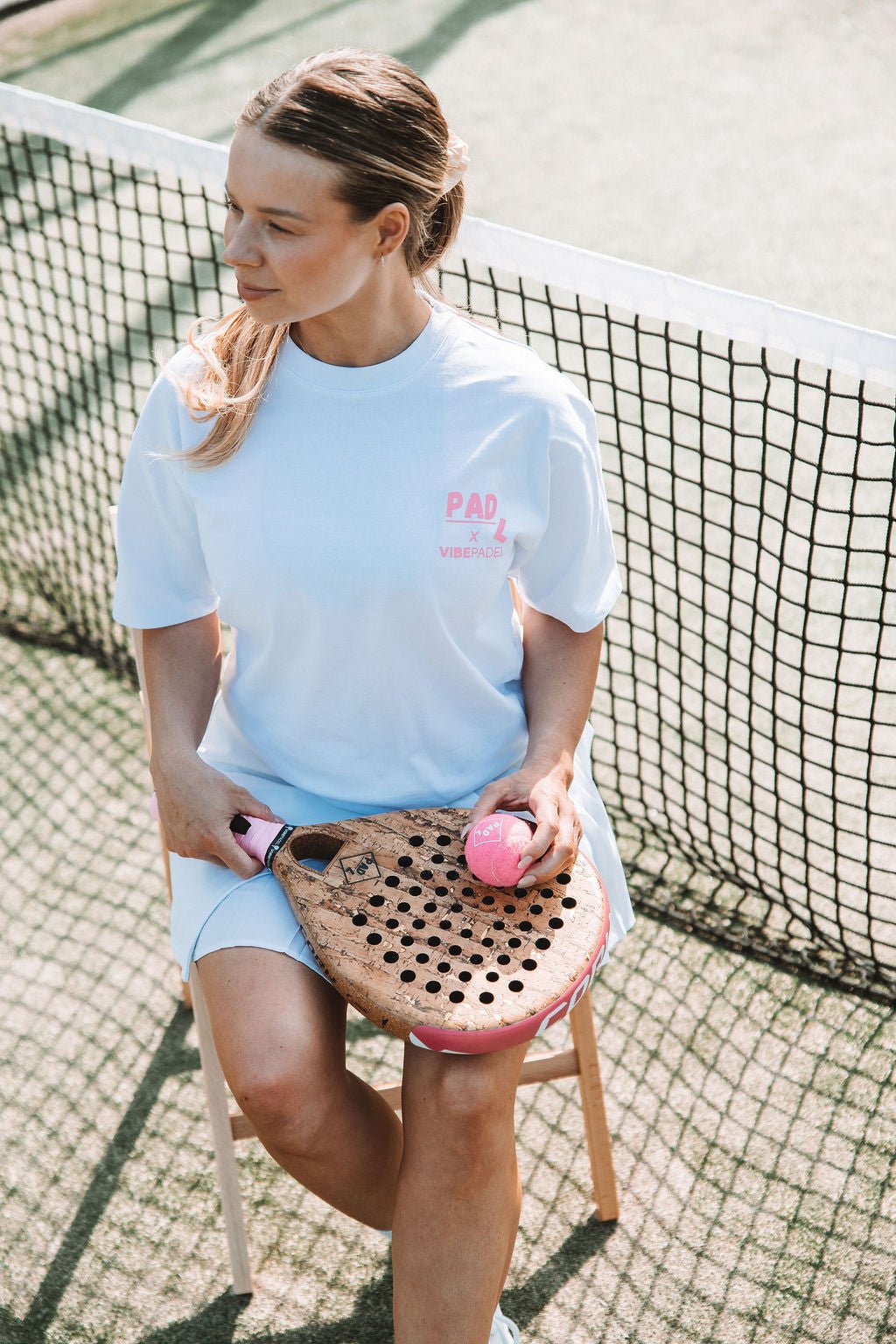 PadL x VIBEPADEL T-Shirt - White *LIMITED EDITION - PadL Clothing