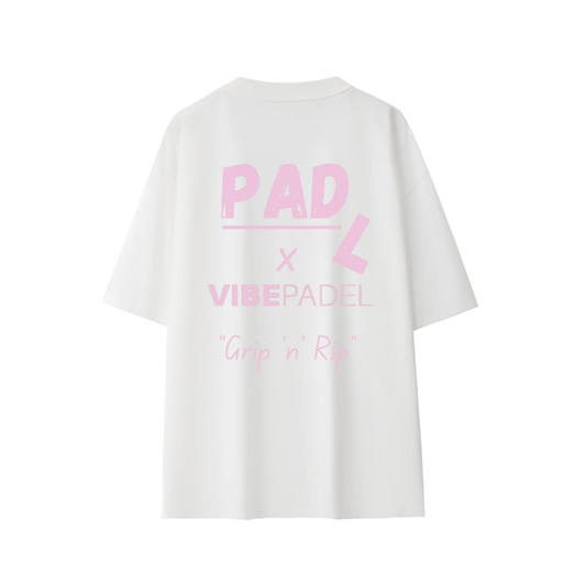PadL x VIBEPADEL T-Shirt - White *LIMITED EDITION - PadL Clothing